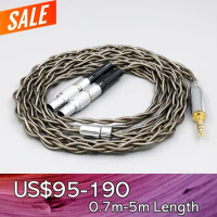99% Pure Silver Palladium + Graphene Gold Shielding Earphone Cable For Focal Utopia Fidelity Circumaural Headphone LN008198