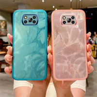 เคสแฟชั่น เคสหรูหราพร้อมขนนก เคสโทรศัพท์ทำจากวัสดุ PC นิ่ม สำหรับ POCO M3 M5 M5S M4 M6 Pro X3 X4 GT 