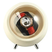 Watch Winder for Automatic Watches Watch Box Automatic Winder (Creamy-White)