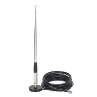 27MHz BNC Male Connector Telescopic/Rod HT Antenna 9-Inch To 51-Inch For CB Handheld/Portable Radio