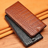 Crocodile Veins Leather Flip Cover For LG G8 G8s G8X V50 V50s V60 Thinq 5G Luxury Cowhide Genuine Leather Case