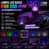 Lampu LED Disco RGB USB Mini Ambient Light Proyektor Hias Dashboard Kabin Interior Mobil Fleksibel L