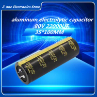 1-5pcs 80V22000UF 80V 22000UF 35x100mm High quality Aluminum Electrolytic Capacitor High Frequency Low Impedance ESR