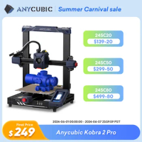 ANYCUBIC Kobra 2 Pro FDM 3d Printer With 25 Point LeviQ 2.0 Automatic Leveling 500mm/S Max Print Speed Integrated Extruder