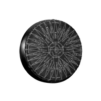 Compass 14" 15" 16" 17" Inch Leather Spare Tire Cover Case Bag Pouch Protector Car Tyres for Mitsubishi Pajer Cars Accessories