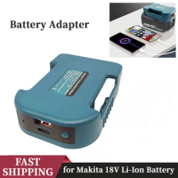 Battery Adapter for Makita 18V Li-Ion Battery with USB Charger &amp; Type-C PD Power Source Charger for Makita 18V Lithium Battery