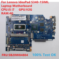 LA-H104P For Lenovo IdeaPad S340-15IML Laptop Motherboard With CPU:i5 i7 FRU:5B20W84804 100% Test OK