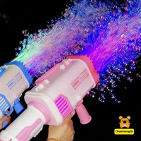 Máy phun bong bóng xà phòng, bắn bong bóng 32 nòng cực đẹp, nhiều bóng cho bé tích cực vận động, vui