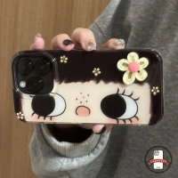 การ์ตูนตาใหญ่สาวน้อยดอกไม้เล็ก ๆ IMD เคส เหมาะสำหรับ Infinix Smart 9 7 6 8 Plus Hot 50i 40i 10 11 9 