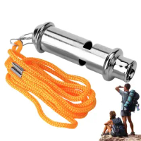 Whistle For Coaches Stainless Steel Sports Whistle Loud Sound Referee &amp; Gym Use Sports Whistle Metal Build Loud With Lanyard