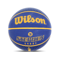 Wilson 籃球 NBA Stephen Curry 勇士隊 藍 黃 橡膠 室外球 7號球 WZ4006101XB7