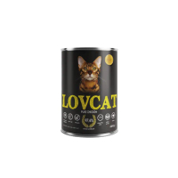 【冠軍德罐 LOVCAT那卡】無穀無膠貓咪主食罐 鮮嫩雞肉400g(12罐組 全齡貓)