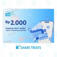 Share Treats Gift Voucher Top Up e-wallet - Rp 2.000 (Dana, Ovo, Gopay, Spay, linkaja dll)