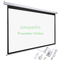 Dijual_Screen Projector 120\ Motorize / Layar Proyektor 120\" Otomatis"