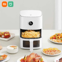 XIAOMI MIJIA Smart Air Fryer Pro 4L Hot Oven Cooker Viewable Window APP Timing OLED Screen Without Oil 360° Hot Air Deep Fryer