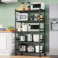 廚房置物架家用落地式多層調料微波爐烤箱多功能收納架儲物貨架子