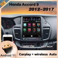 Carplay Tesa- Screen For Honda Accord 9 2012 2013 2014 2015 2016 2017 Android Unit Car Multimedia Player GPS Audio Radio Stereo