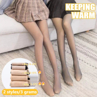 Seluar ketat bulu, untuk Wanita, Fleece Tebal, Pantyhose Berjalur, Stoking Terma Anjal, Tersedia dal