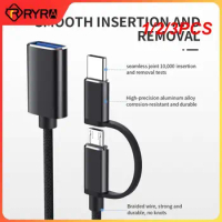 1/2/3PCS in 1 USB 3.0 OTG Adapter Type C Micro USB to USB 3.0 Adapter Cable OTG Convertor for Gamepad Flash Disk Type-C OTG USB