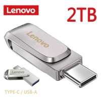 Lenovo 2TB U Disk USB 3.1 Type-C Interface 1TB 512GB Drive Mobile Phone Computer Mutual Transmission Portable USB Memory Hot