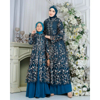 Gamis Couple Azura Outher Lepas Pasang / Gamis Busui Friendly / Gamis Outher Couple Ibu dan Anak / G