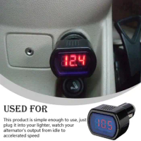 Mini Voltmeter Digital Monitor Portable Car Voltage Tester Indicator Measure Supply Detector Practical Fitment Vehicle