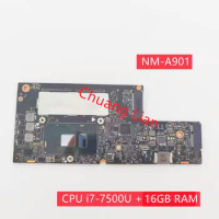 CYG50 NM-A901 For lenovo yoga 910-13IKB laptop motherboard with CPU I5-7200U i7-7500U 8GB/16GB RAM 100% Fully Tested