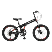 Children's Folding Mountain Bike 20 Inch 7-speed Outdoor Cycling For Boys And Girls, Lightweight Pedal Variable Speed Bicycle