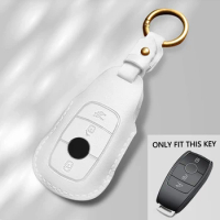 Car Leather Key Case Holder Wallet For Mercedes Benz E200 E300 W213 W210 W211 AMG W204 C E S CLS CLK CLA SLK Accessories