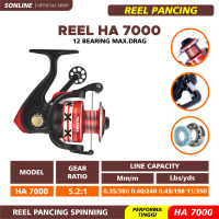 SONLINE Reel Pancing HA 7000 Reel Pancing Metal Aluminium Alat Ikan Katrol Laut Roda Umpan