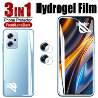 3IN1 Water Gel Film For Xiaomi POCO X4 GT X3 Pro NFC Screen Protector+Back Hydrogel Film+Lens Glass For Xiomi POCO X4GT X3NFC