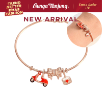 GELANG CHOKER DHARA MOTORCYCLE - EMAS 17K - BUNGA TANJUNG GOLD