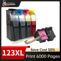 123XL ciss ink tank kit for HP123 Ink Cartridge Deskjet 1110 1111 2130 2132 3630 3632 ENVY 4521 4522 4513 4520 Printer Cartridge