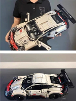 保時捷911積木跑車模型成人高難度遙控汽車男孩拼裝益智兒童玩具-朵朵雜貨店