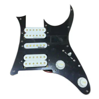 Prewired Loaded RG HSH Pickguard Set White Pickups For Ibanez RG Series Guitar Part Replacement