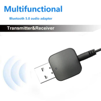 KN324 USB Bluetooth-Compatible 5.0 Audio Receiver Wireless Transmitter Stereo Adapter 3.5MM For Smartphone Tablet PC Headphone