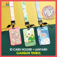 (N014) NAMETAG TIMBUL / NAMETAG 1 SET  / GANTUNGAN KARTU NAMA / ID CARD / CARD HOLDER / NAME TAG SEK