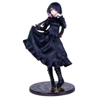 20cm HOT Date A Live Anime Figure Black Dress Casual Wear Kurumi Tokisaki Action Figure Car Decoration Collection Model Toy Gift