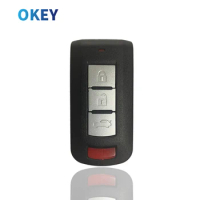 Okey Remote Car Key Shell Replacement Case For Mitsubishi 2/3/2+1/4 Button Outlander Lancer Eclipse Galant With insert Small key
