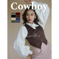 COWBOY Vest Wanita Vintage aesthetic|Anuratu store Official