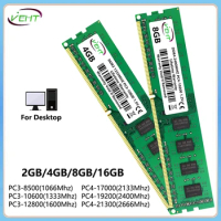 DDR2 DDR3 DDR4 4GB 8GB 16GB Desktop Memories Ram PC3 1.5V 8500 10600 12800 PC4 1.2V 2133 2400 2666Mhz Non-ECC DIMM Memory Ram