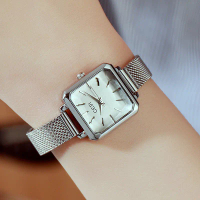 Gedi minimalist compact stainless steel strap watch, niche high-value square waterproof quartz watch