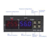 STC-3008 Digital Thermostat STC-3028 Temperature Humidity Controller Thermostat Humidistat Thermometer Hygrometer Control Switch