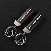 High-Grade Leather motorcycle KeyChain Horseshoe Buckle Jewelry for Honda FORZA 125 250 300 350 750 Accessories