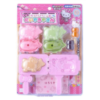 【小禮堂】Hello Kitty 鯛魚燒烤盤玩具組《粉綠.泡殼裝》兒童玩具.扮家家酒