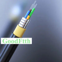 Armoured Armored Military Tactical Field Site Optical Cable SM 4 Core Fiber Black TPU GoodFtth 1km 1000m