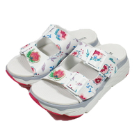 SKECHERS 女鞋 厚底涼拖鞋 MAX CUSHIONING 休閒涼鞋 140119WMLT 碎花白 (C1)【陽光樂活】