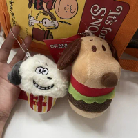 New Miniso Snoopy Keychain Kawaii Cartoon Plush Keychain Pendant Student School Bag Cartoon Decoration Pendant Children's Toys