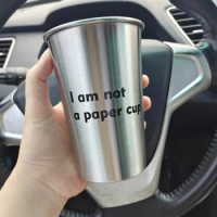 350/500ML Beer Cups Summer Cold Drinks Cup Northerneurope Industry Style Stainless Steel Camping Mugs Cold Water Cup For Travel