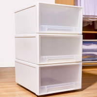 抽屜式收納箱透明收納盒塑料衣服整理箱大號內衣收納柜家用儲物箱